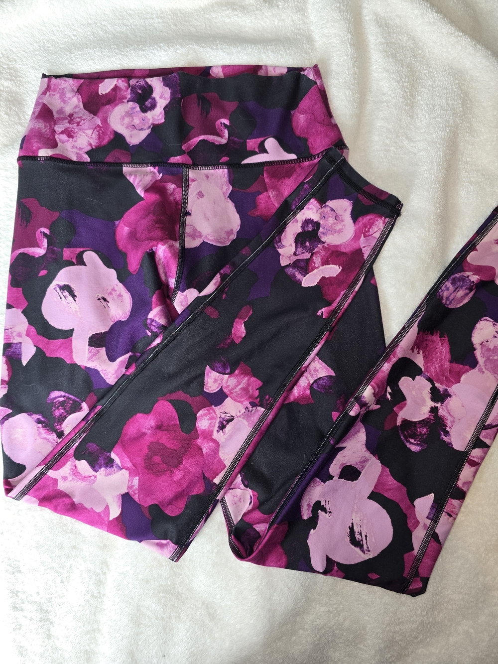 Fabletics Pink Purple Floral Print Leggings